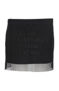 kichica-ss-25-women-embroidery-slogan-mesh-skirt,-black