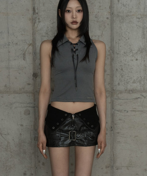 etre-au-sommet-ss-26-halter-back-circle-corset-collar-sleeve-dark-gray-dark-gray-s