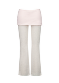 [FORUSRING] FOLDING SKIRT PANTS (PINK-CREAM)