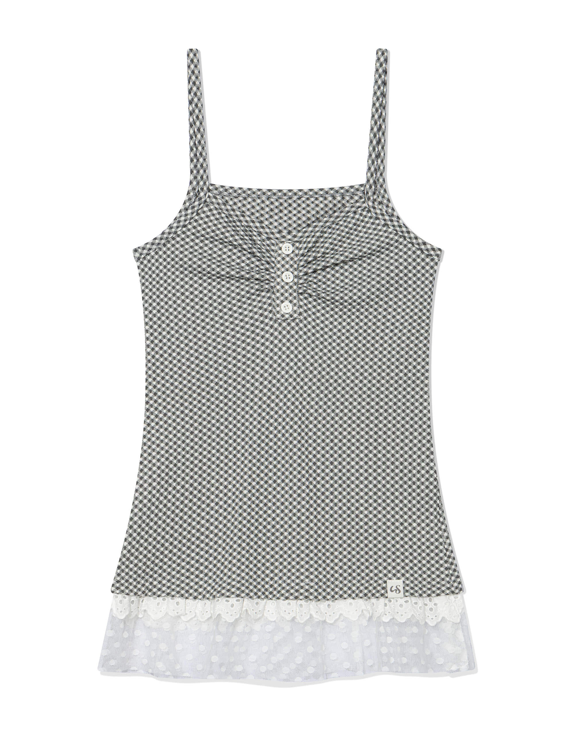 uglyshadow-ss-26-checkered-lace-sleeveless-charcoal-charcoal-s