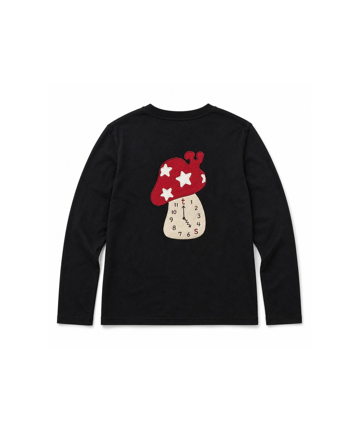 tansanmagnesium-fw-26-mushroom-clock-applique-long-sleeve-black-black-s