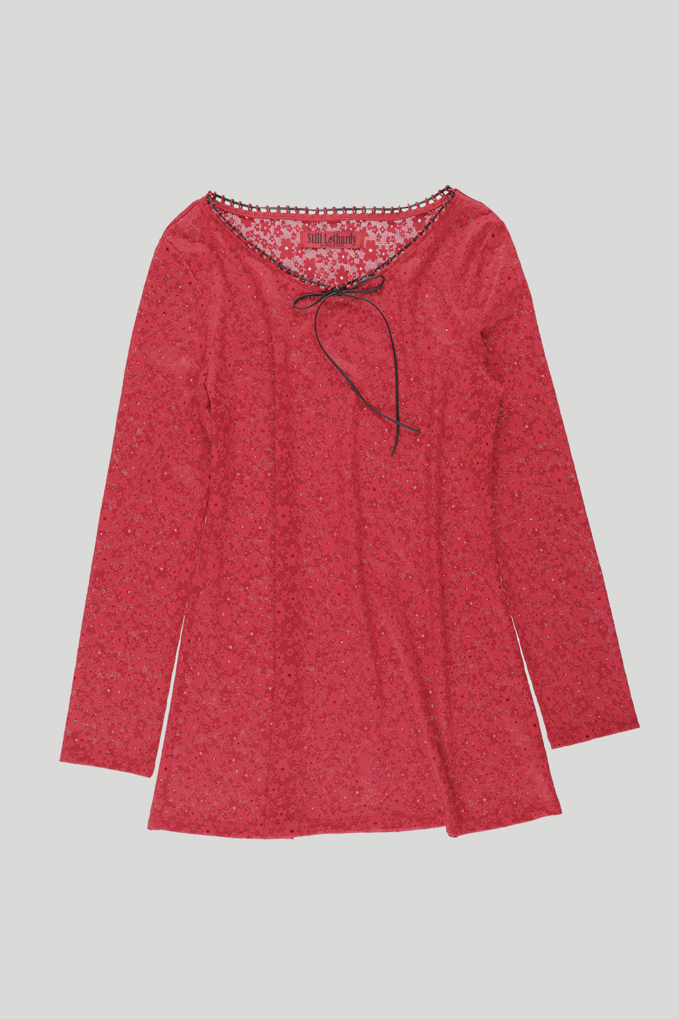 still-lethardy-fw-26-floral-lace-corded-mini-dress-red-s