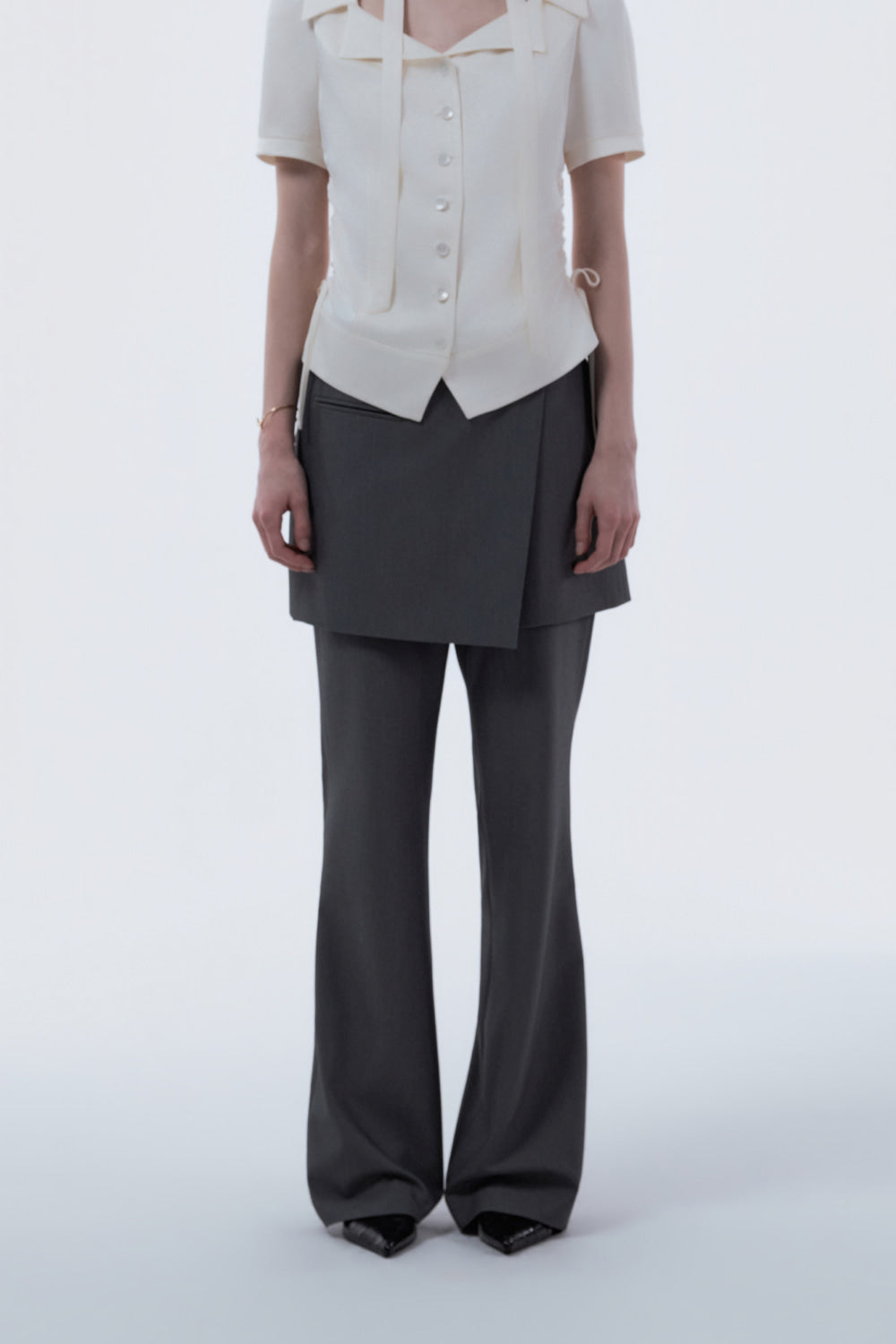 mausoleum-ss-26-emma-tailored-wrap-skirt-pants-set-grey-grey-s
