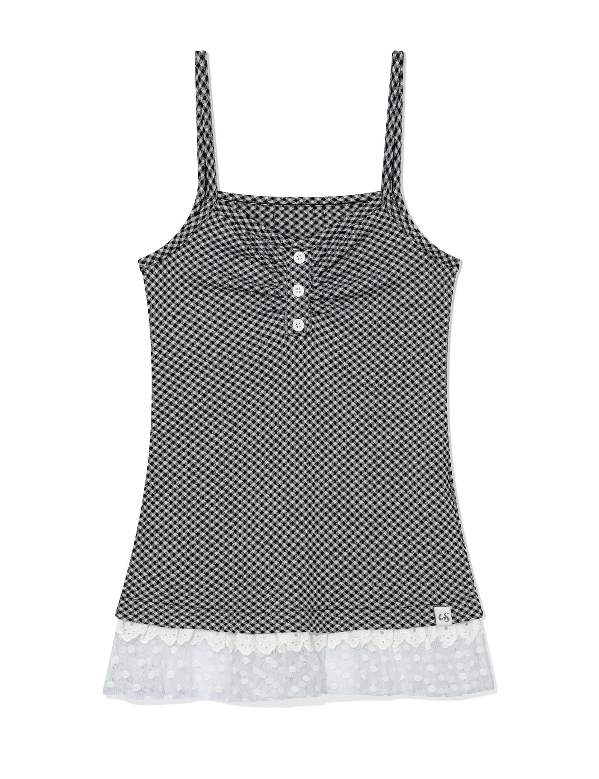 uglyshadow-ss-26-checkered-lace-sleeveless-black-black-s