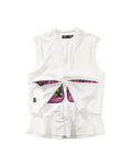 [MAN G] Mix-Match Pocket Point Sleeveless_White