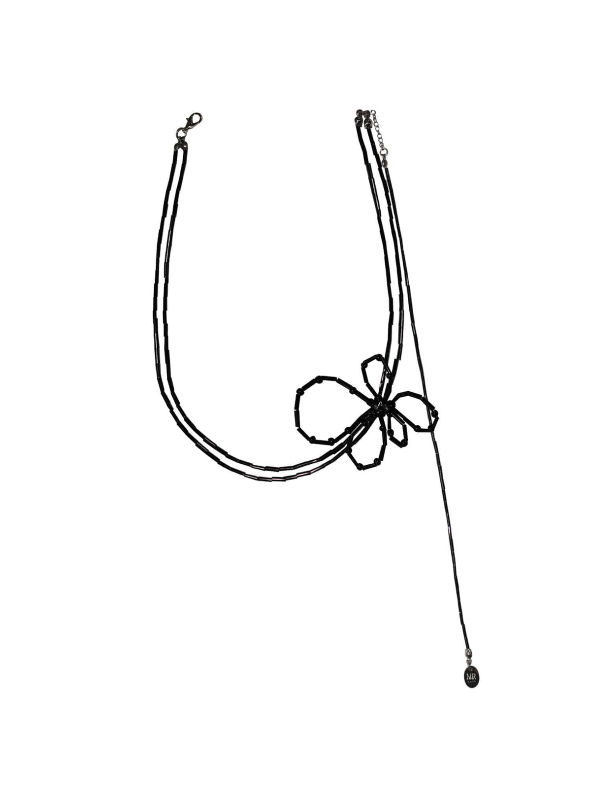 nariobjet-fw-26-ray-tie-necklace-black-black-s