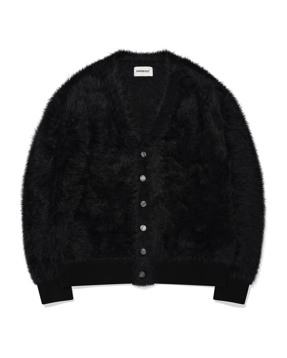 phos333-ss-26-hairy-cardigan-black-black-s