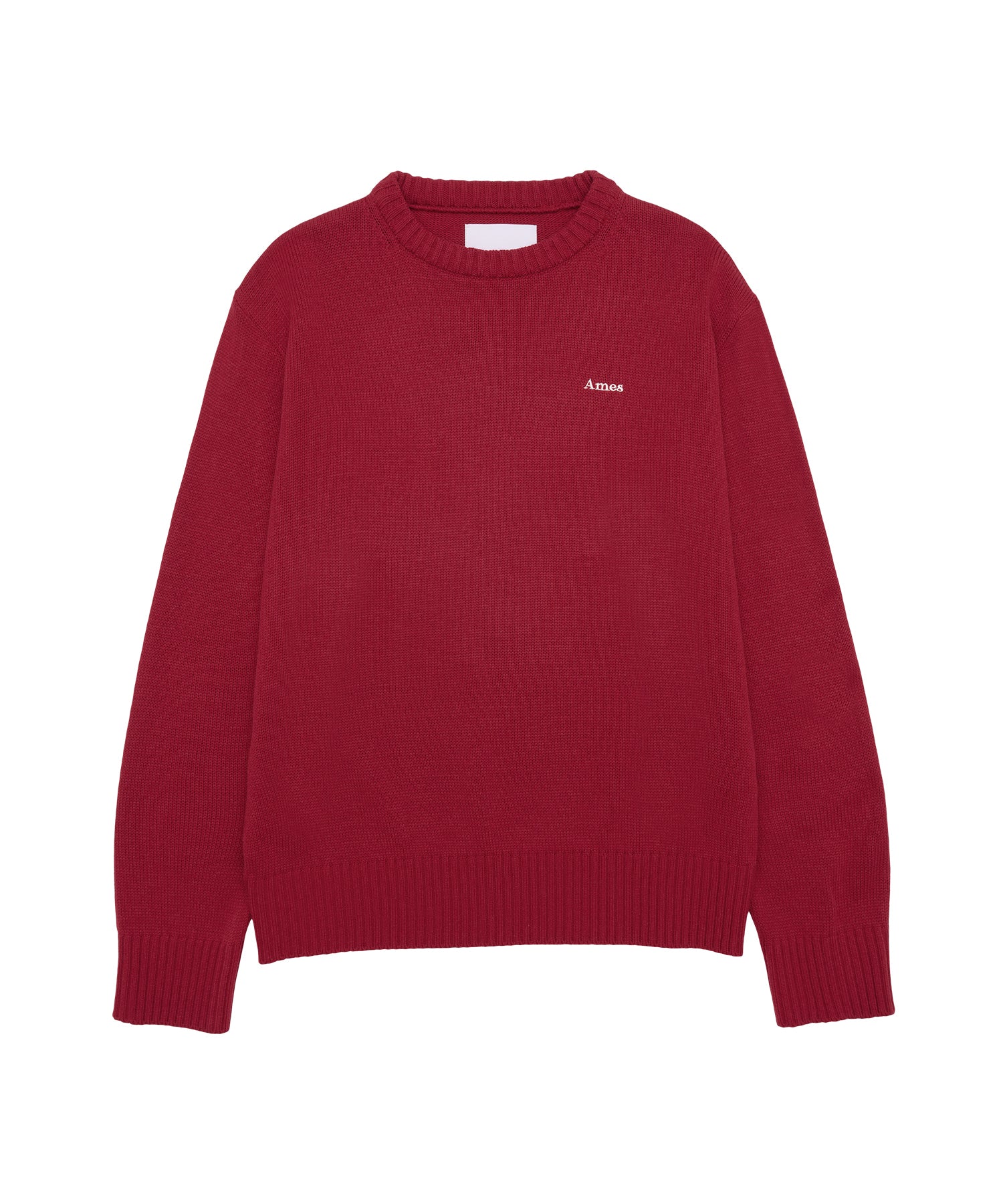 ames-worldwide-fw-25-basic-small-logo-knit-red-red-s