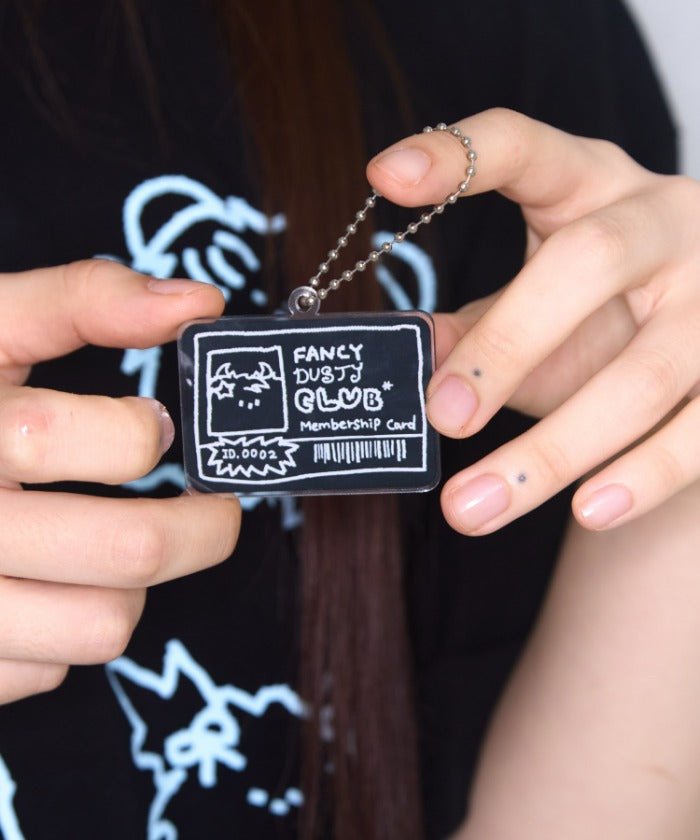 fancy-club-fw-25-dusty-club-membership-acrylic-keyring-black-f25nm1012-black-s