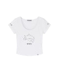 [EESSAY] DOLPHIN T SHIRT - WHITE