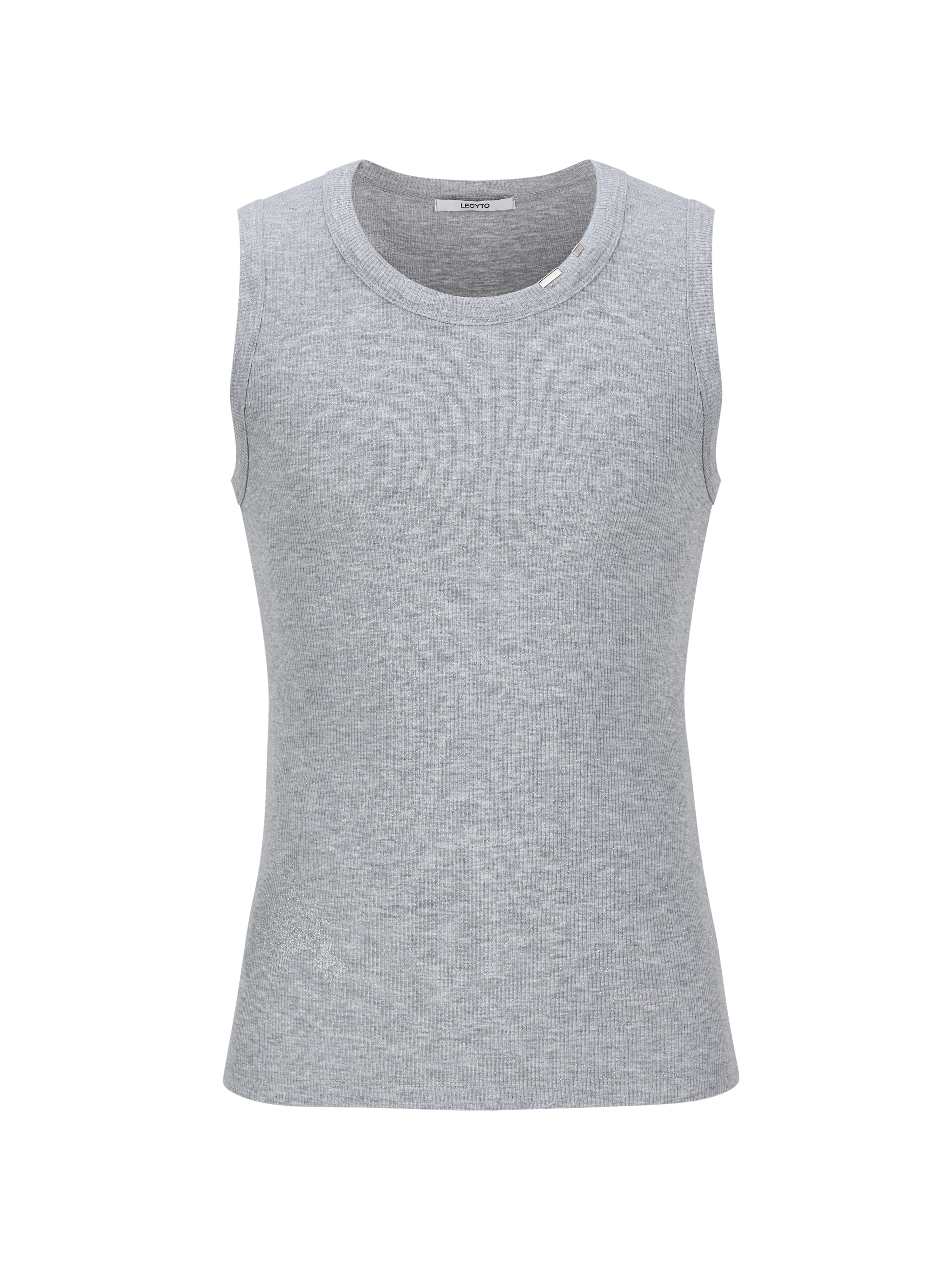 lecyto-ss-26-glitter-rib-sleeveless-gray-gray-s