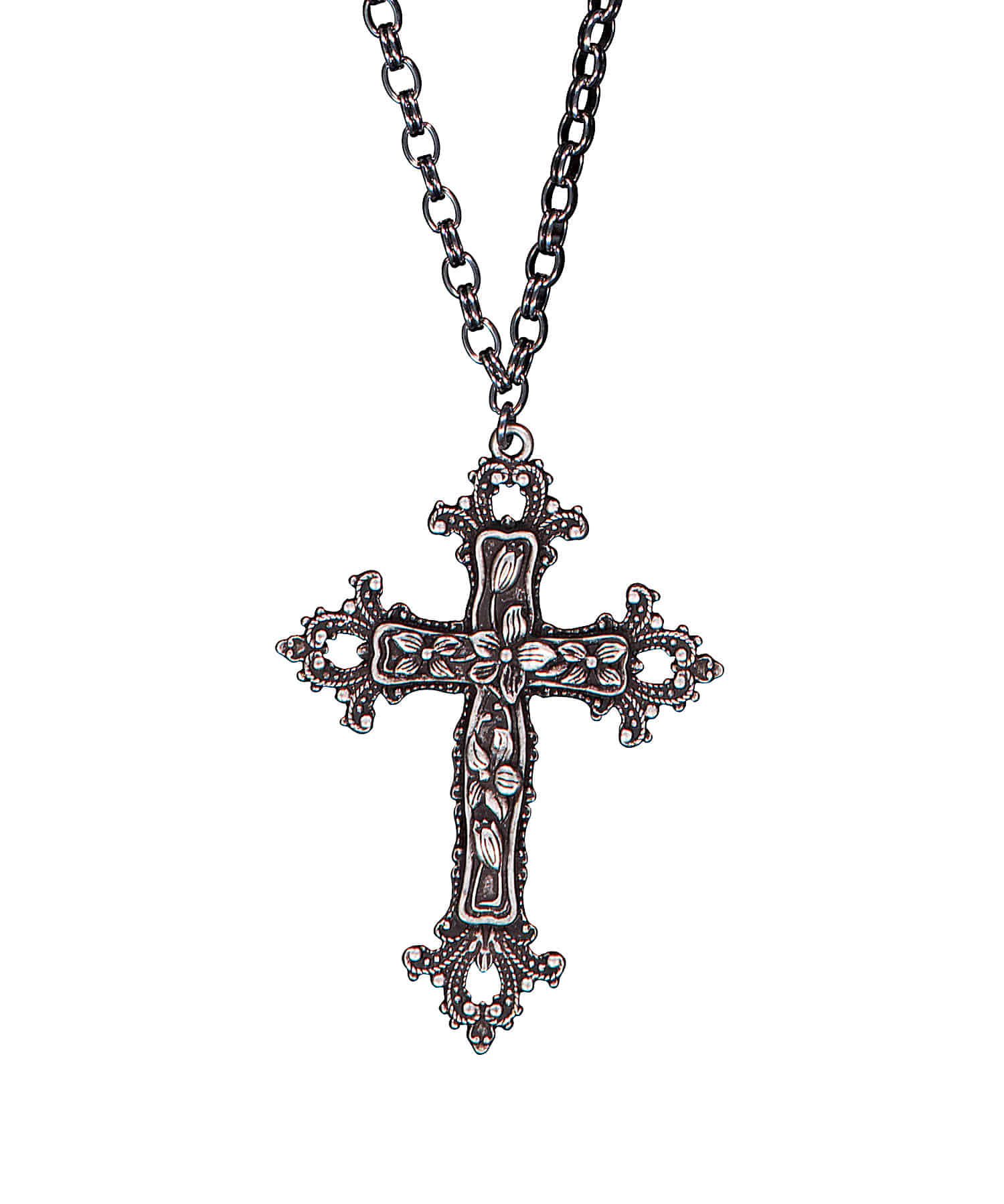 running-high-ss-26-antique-cross-necklace-black-s