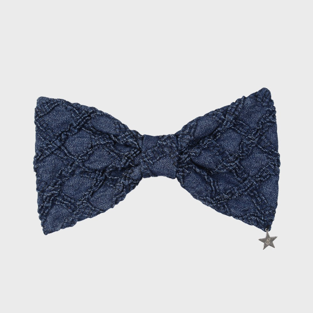 eireve-seasonless-crumpled-denim-bow-barrette