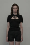 mausoleum-ss-25-cape-cardigan-knit-top-setblack