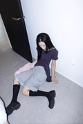 woohwa-ss-26-layered-sweat-skirt-black-black-s