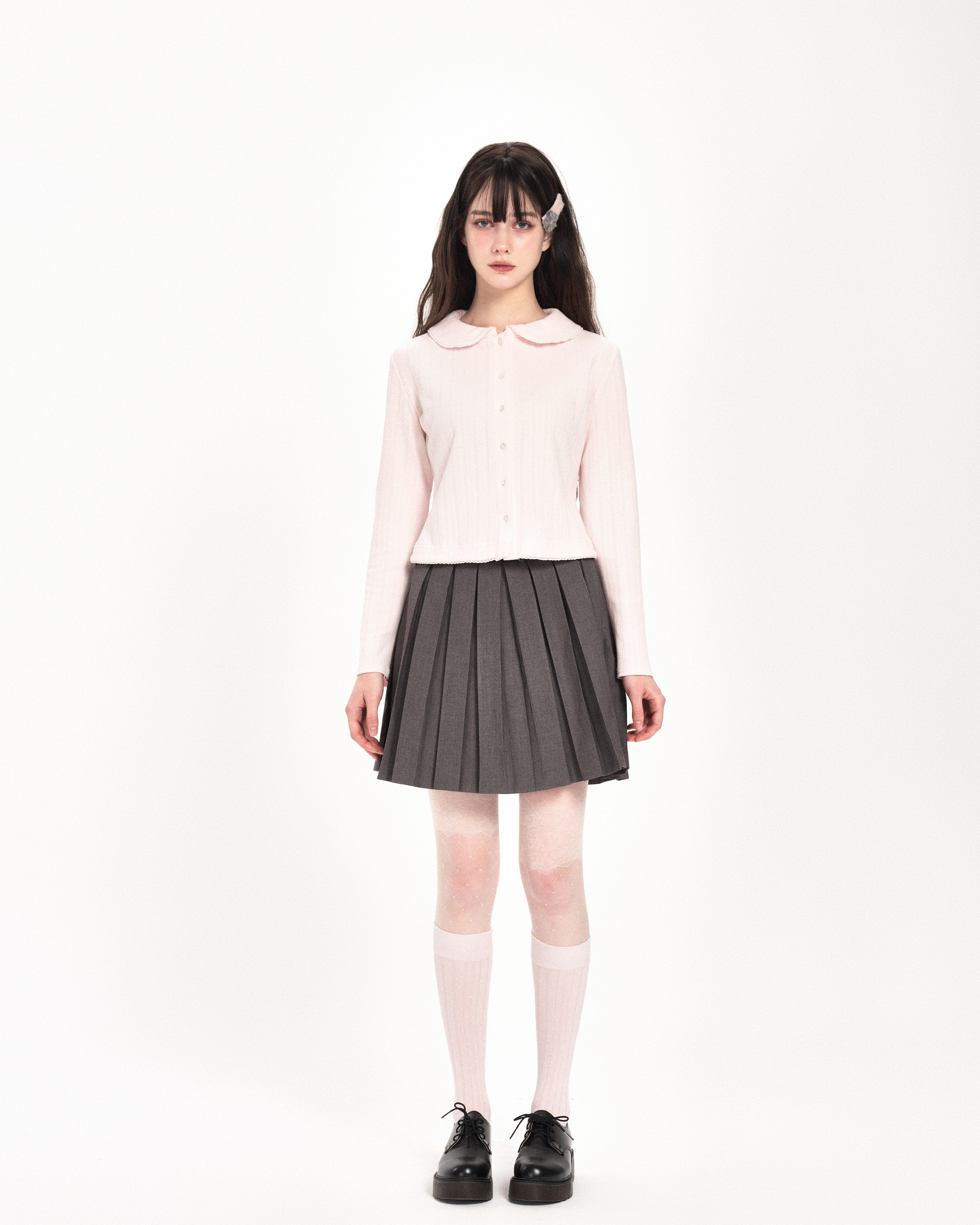 whisfairy-fw-25-dear-bow-pleated-midi-skirt-gray-gray-s