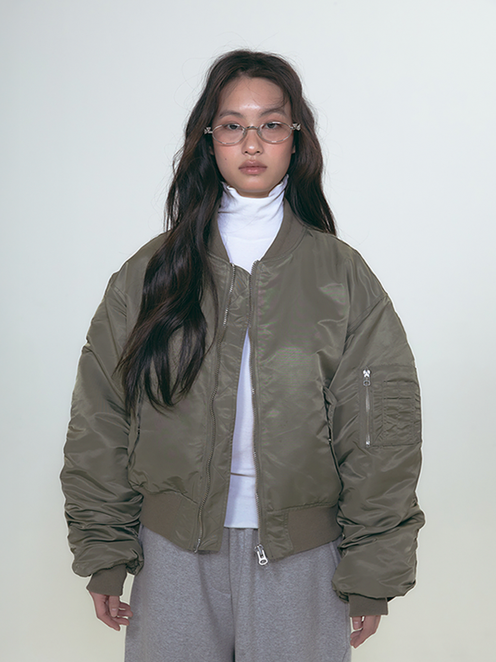 call-out-new-year-fw-25-volume-shirring-ma-1-khaki-khaki-s