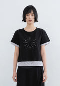 sealot-ss-26-layered-dot-stud-half-sleeve-top-black-red-s