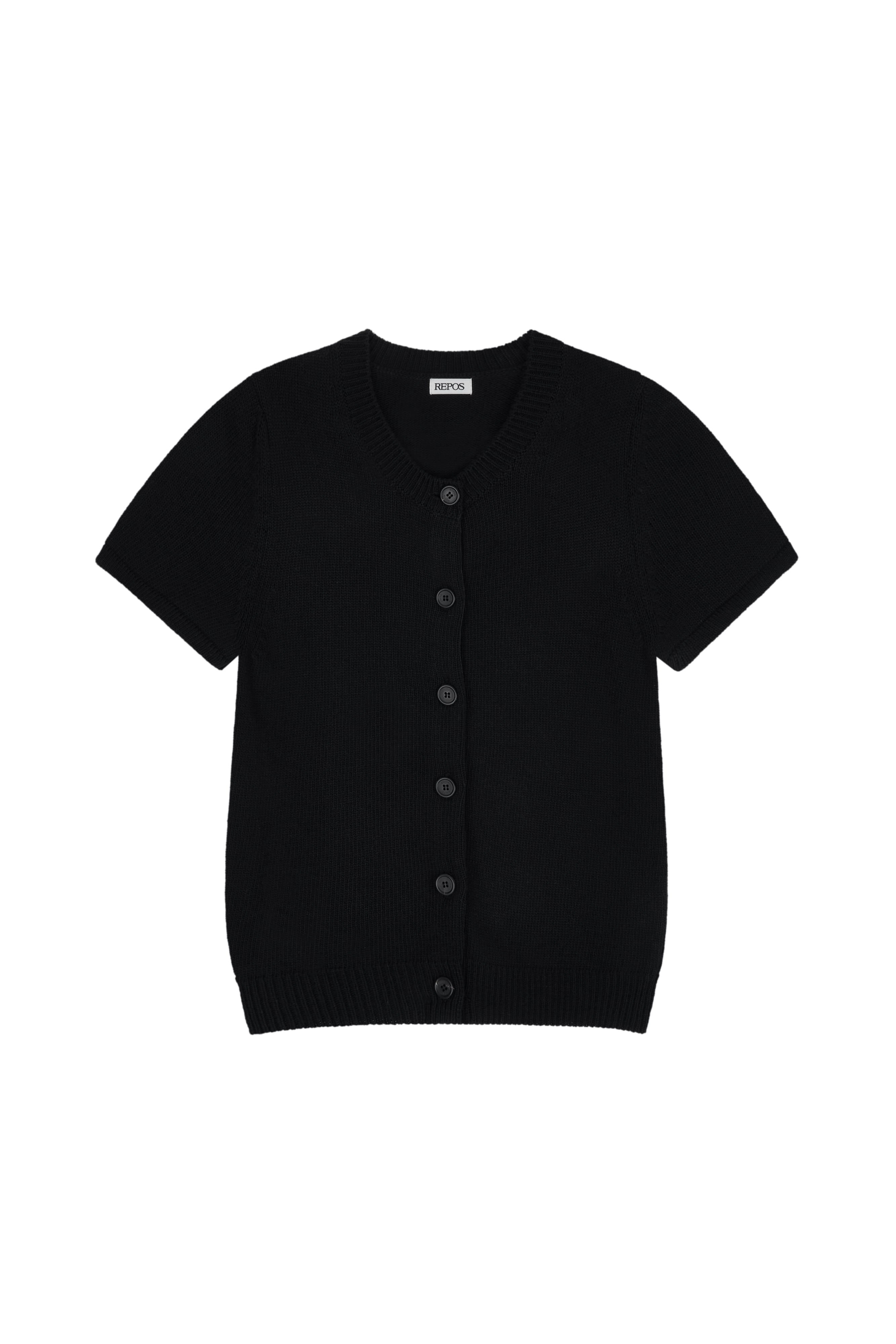 repos-ss-26-half-sleeve-cardigan-black-black-s
