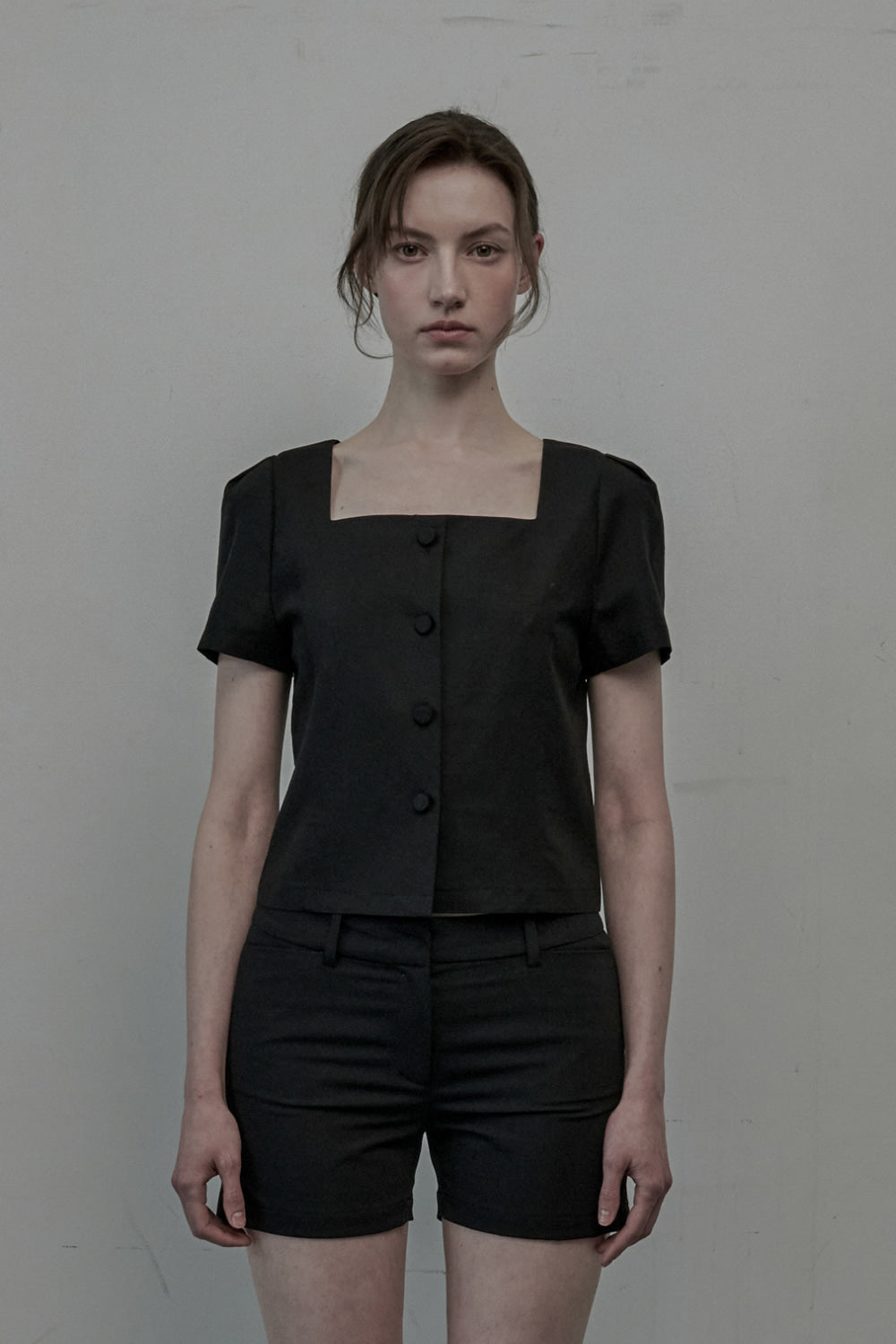 mausoleum-ss-25-mellow-square-neck-blouse-jacketblack