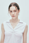 ssy-ss-25-iron-bar-shirring-collar-sleeveless-white