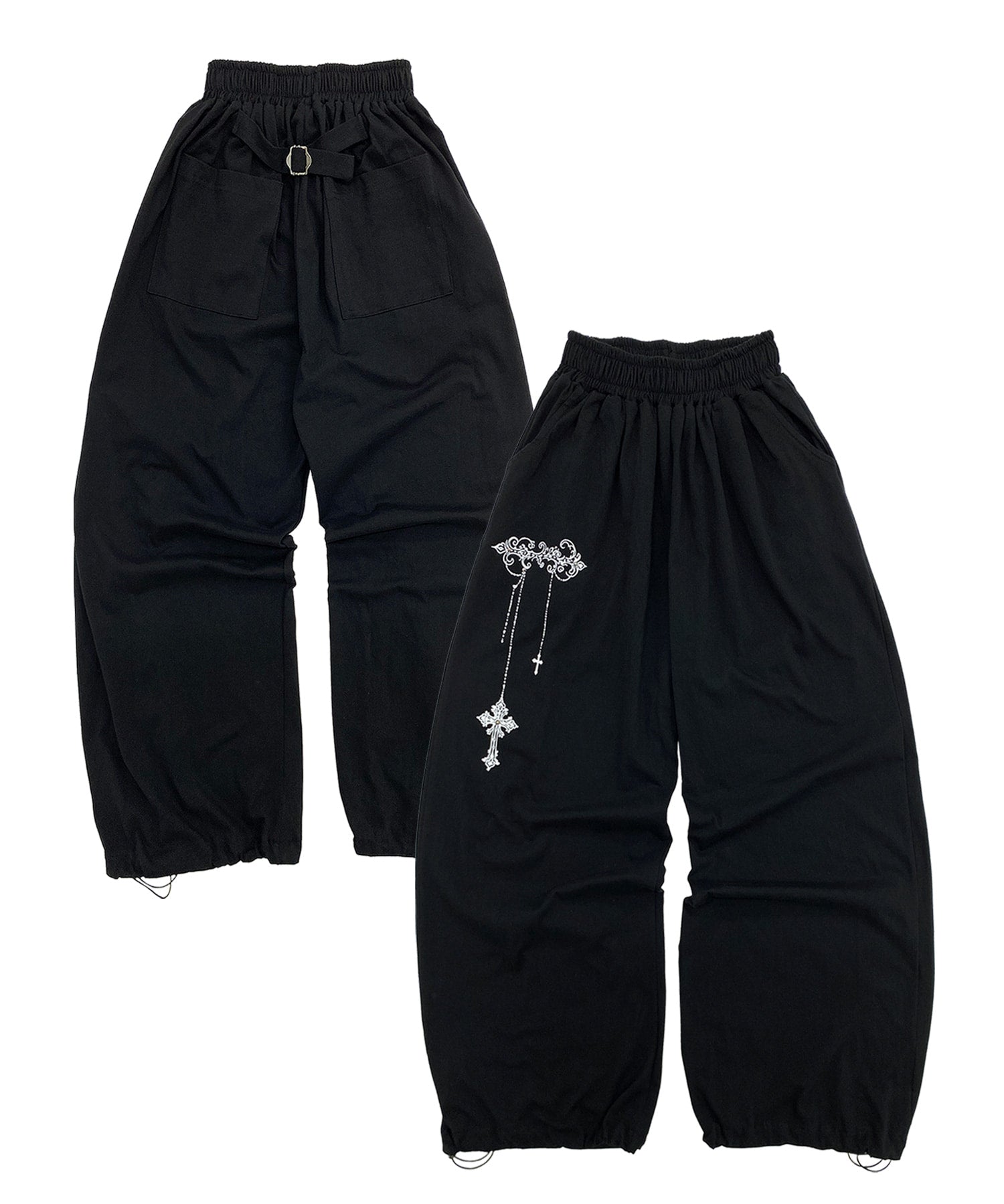 plasmasphere-ss-26-trap-studded-loose-fit-wide-balloon-sweatpants-black-black-s