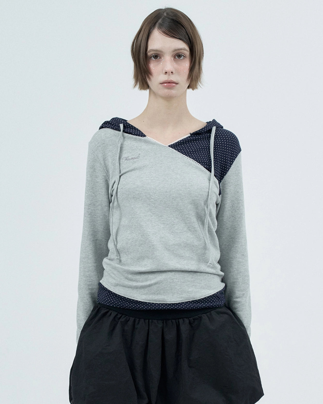 fazed-ss-25-dot-wrap-layered-hoodie-/-gray