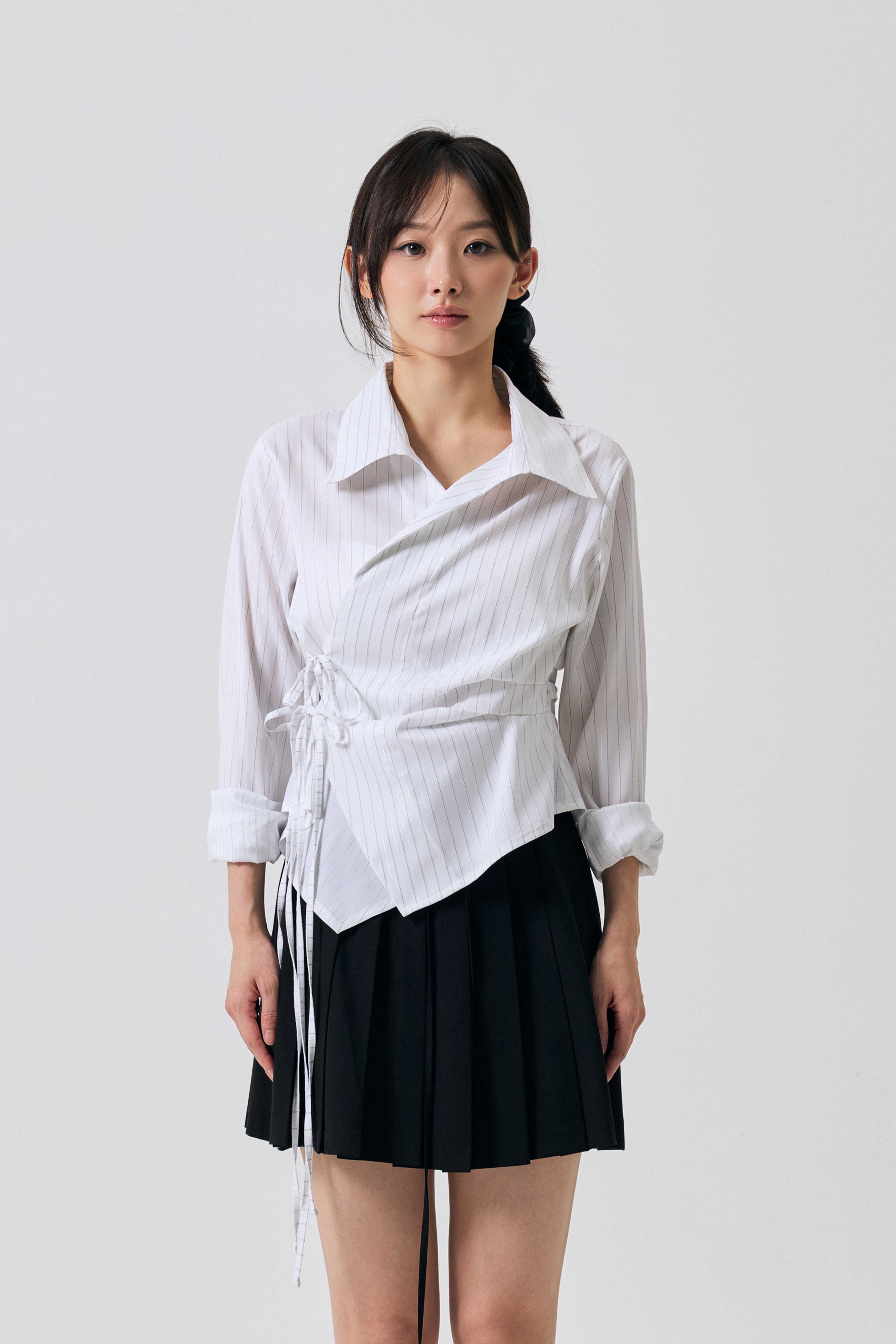 arikim-ss-26-eve-stripe-wrap-shirt-white-white-s