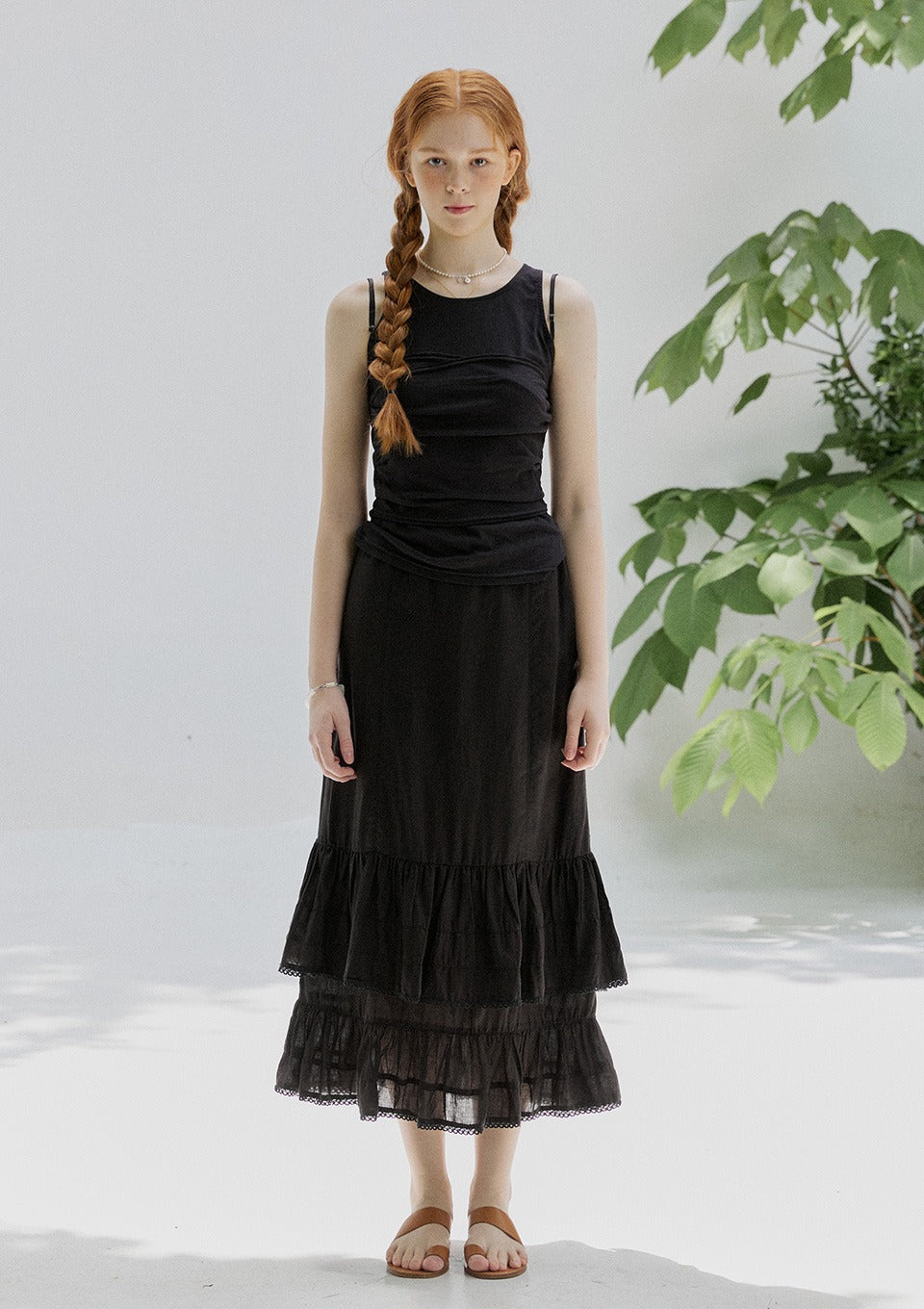 opendoorstudio-ss-25-linen-frill-skirt-black-black-s