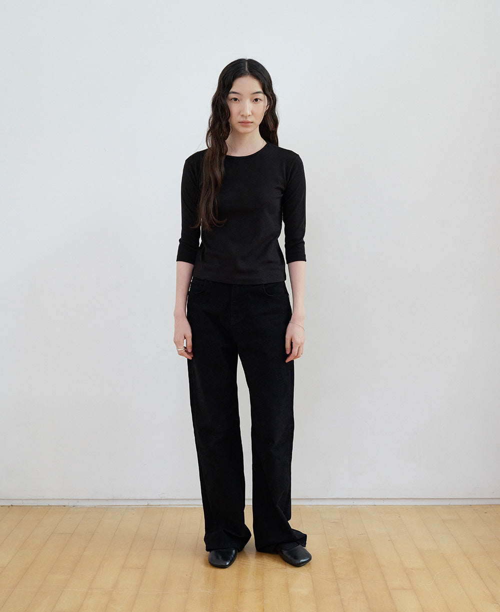 step-around-fw-26-basic-3-4-sleeve-slim-tee-black-black-s