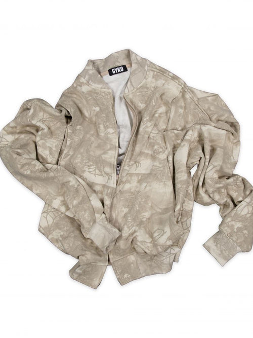 gyko-ss-26-double-pocket-bomber-zip-up-beige-s