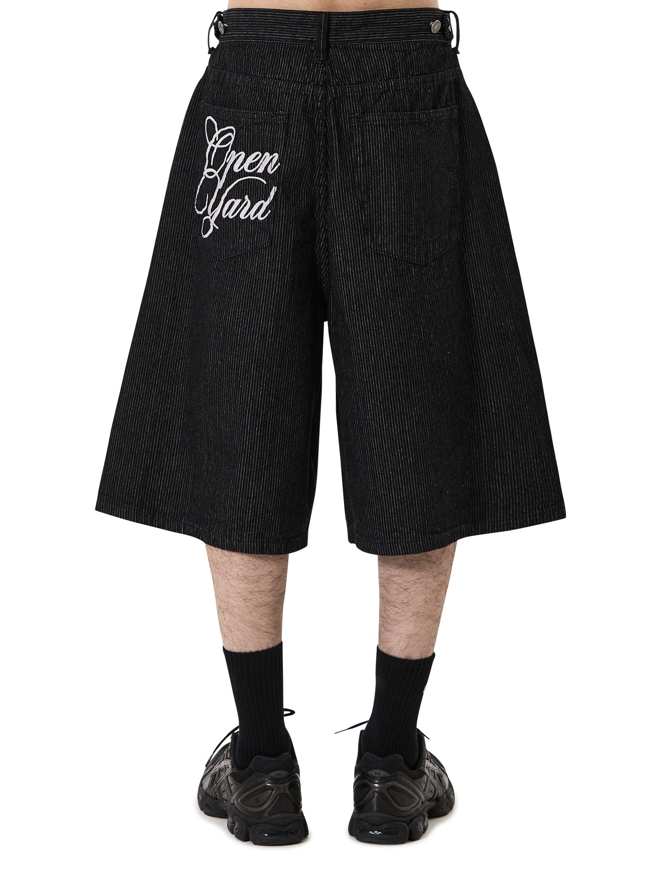 oy-ss-26-stripe-emb-wide-shorts-black-black-s