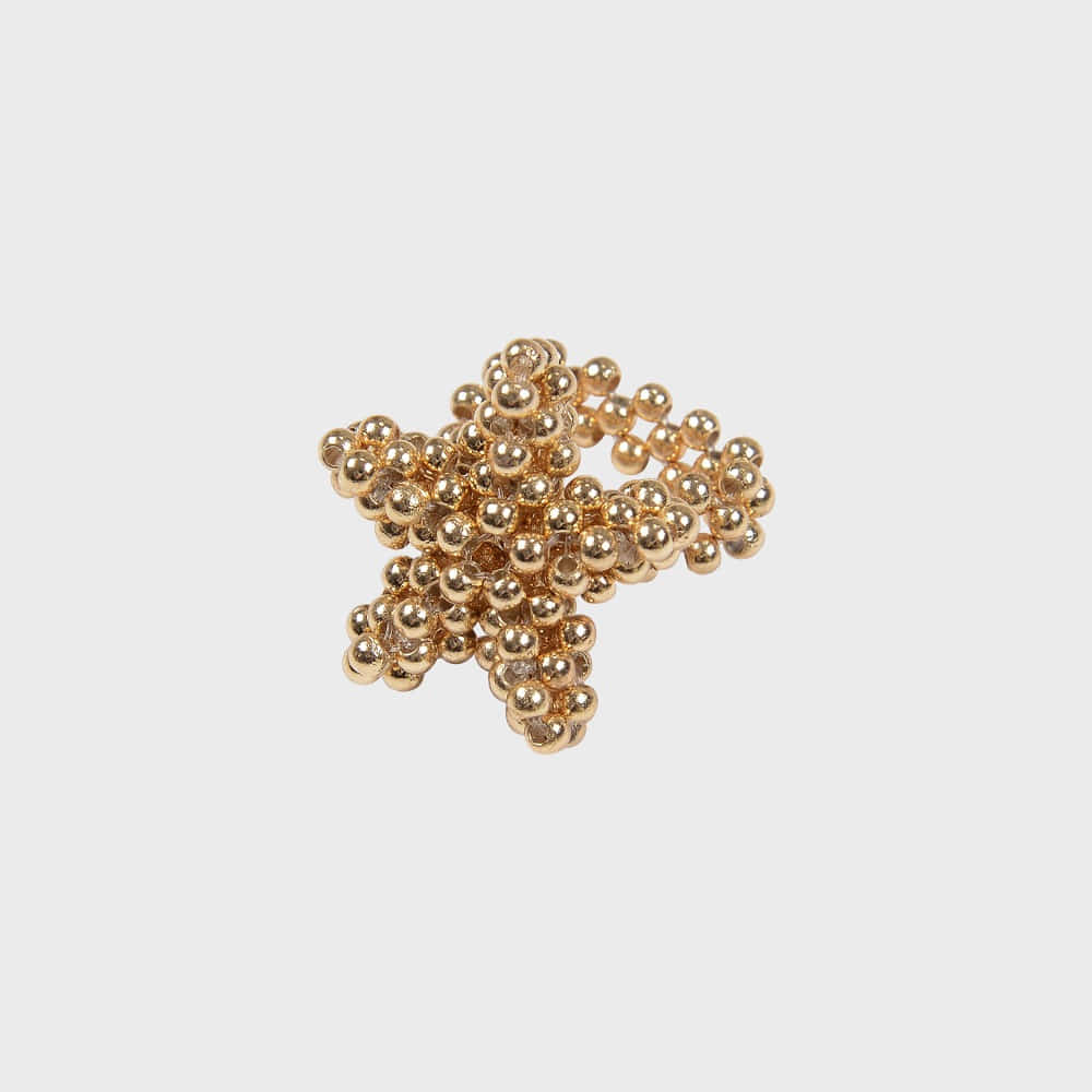 eireve-seasonless-beaded-metal-star-ring-gold