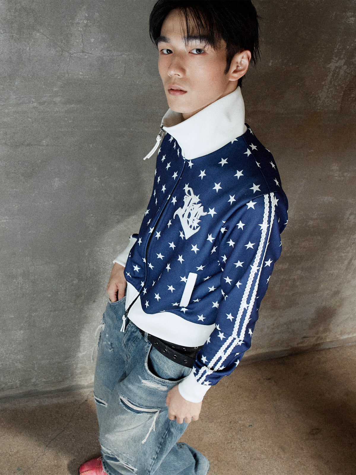 lecyto-fw-25-fever-star-track-zip-up-jacket-blue-blue-s