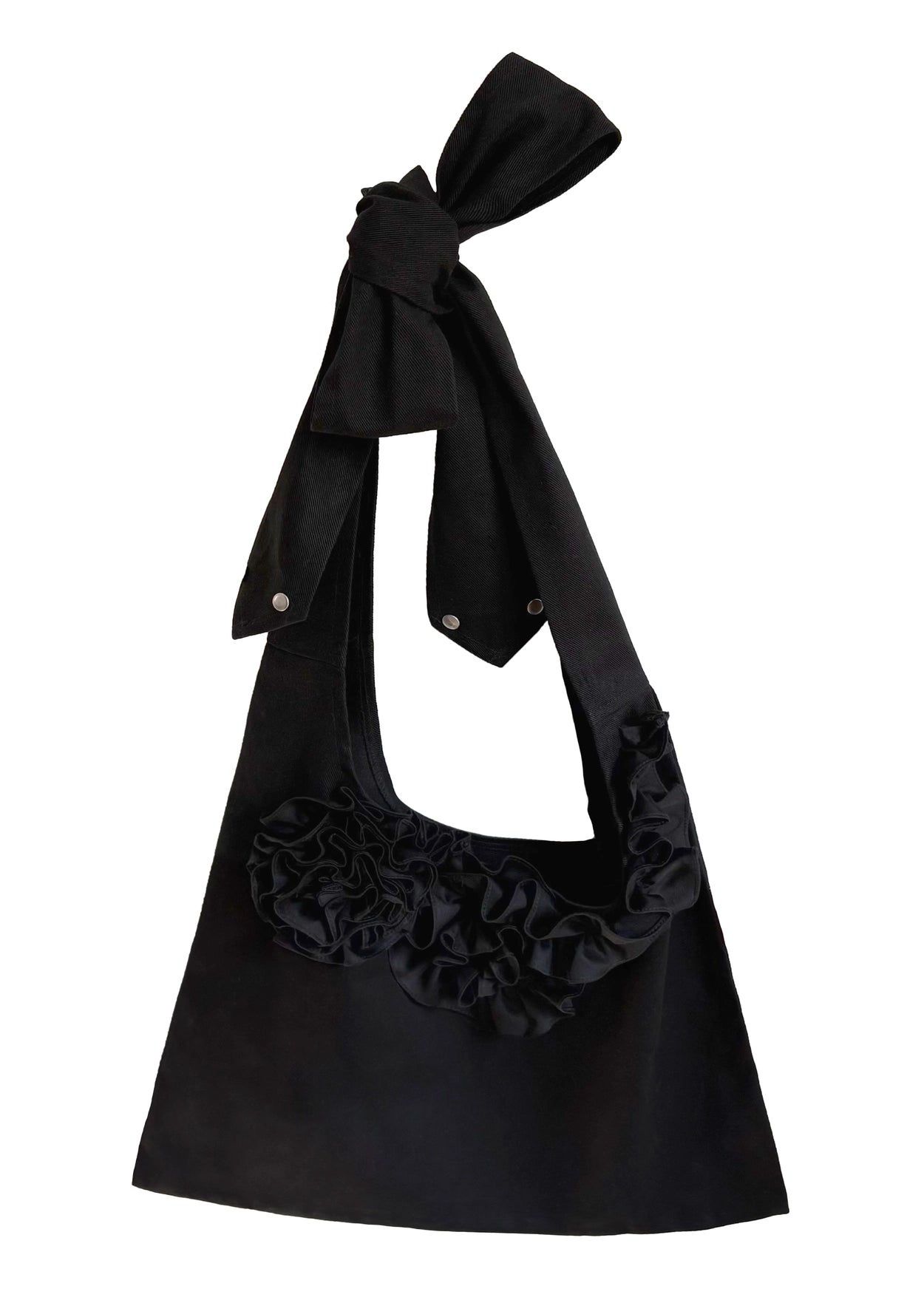 vaca-seasonless-black-flower-hobo-cross-bag