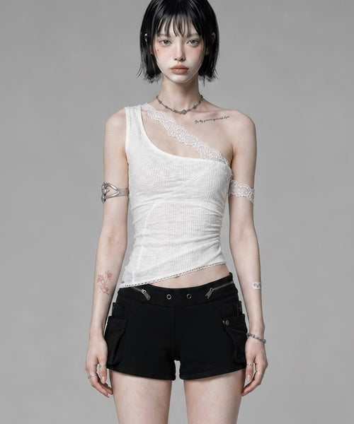 etre-au-sommet-ss-26-lace-one-shoulder-shirring-top-white-white-s