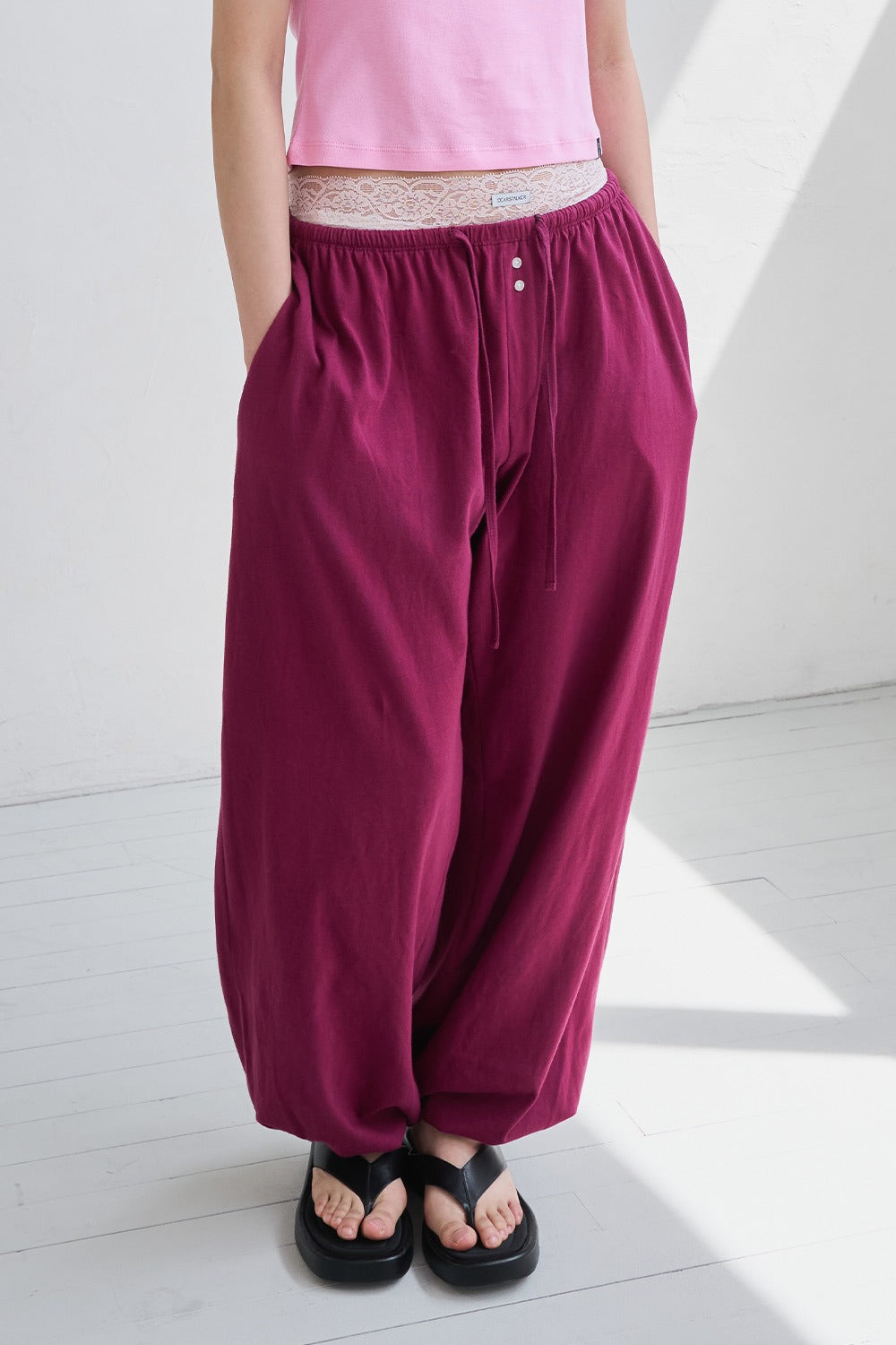 dearstalker-ss-26-d-basic-light-balloon-jogger-pants-lime-lime-s