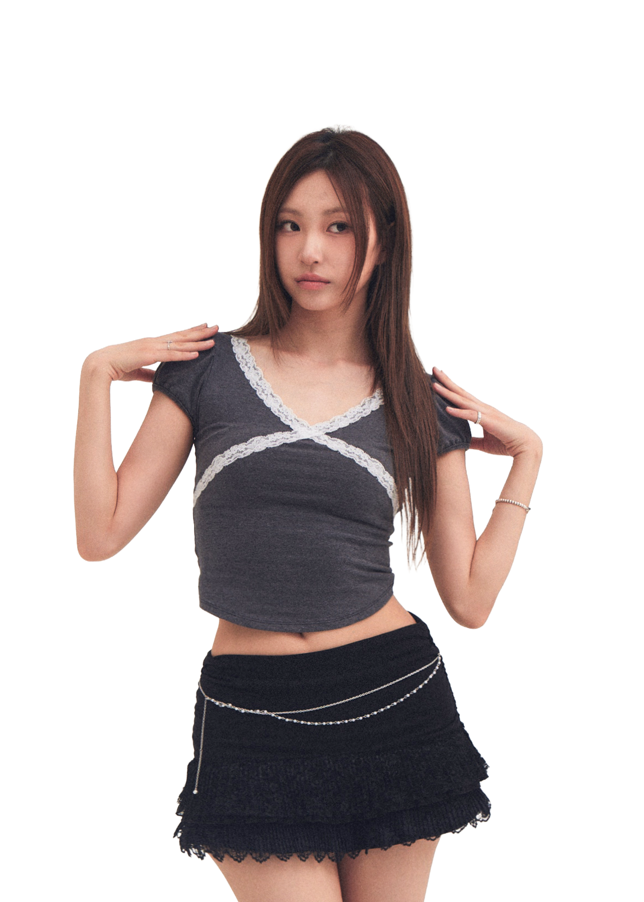 forusring-ss-25-back-ribbon-puff-tee-(charcoal)