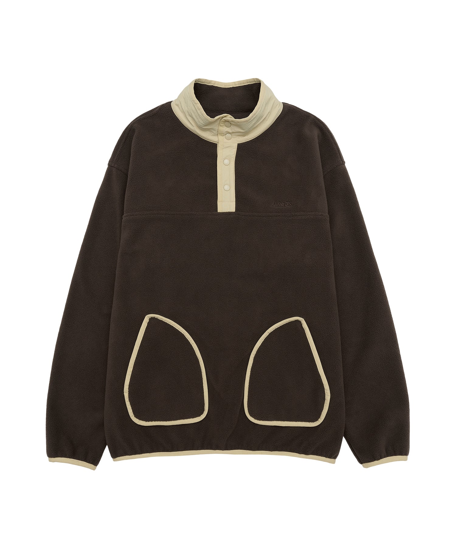 ames-worldwide-fw-25-fleece-anorak-brown-brown-s