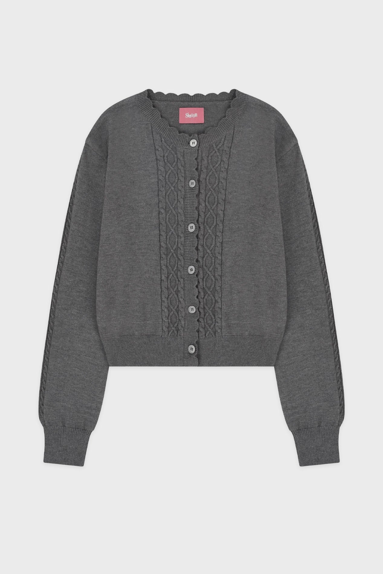 sinoon-fw-25-mixed-cable-scallop-knit-cardigan-grey-grey-s