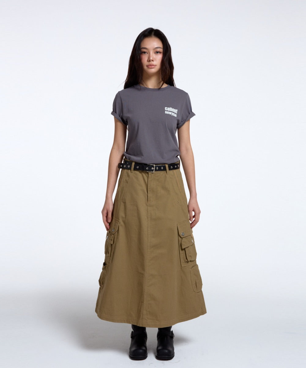 call-out-new-year-ss-26-cony-multi-pocket-cargo-skirt-beige-beige-s
