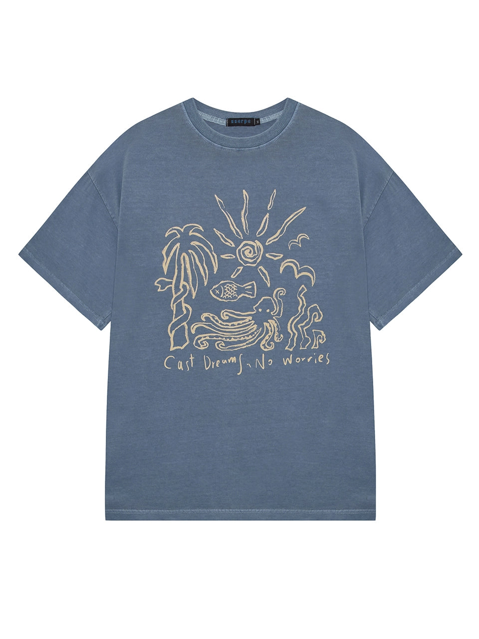 sserpe-ss-25-cast-dreams-no-worries-pigment-half-sleeve-t-light-blue
