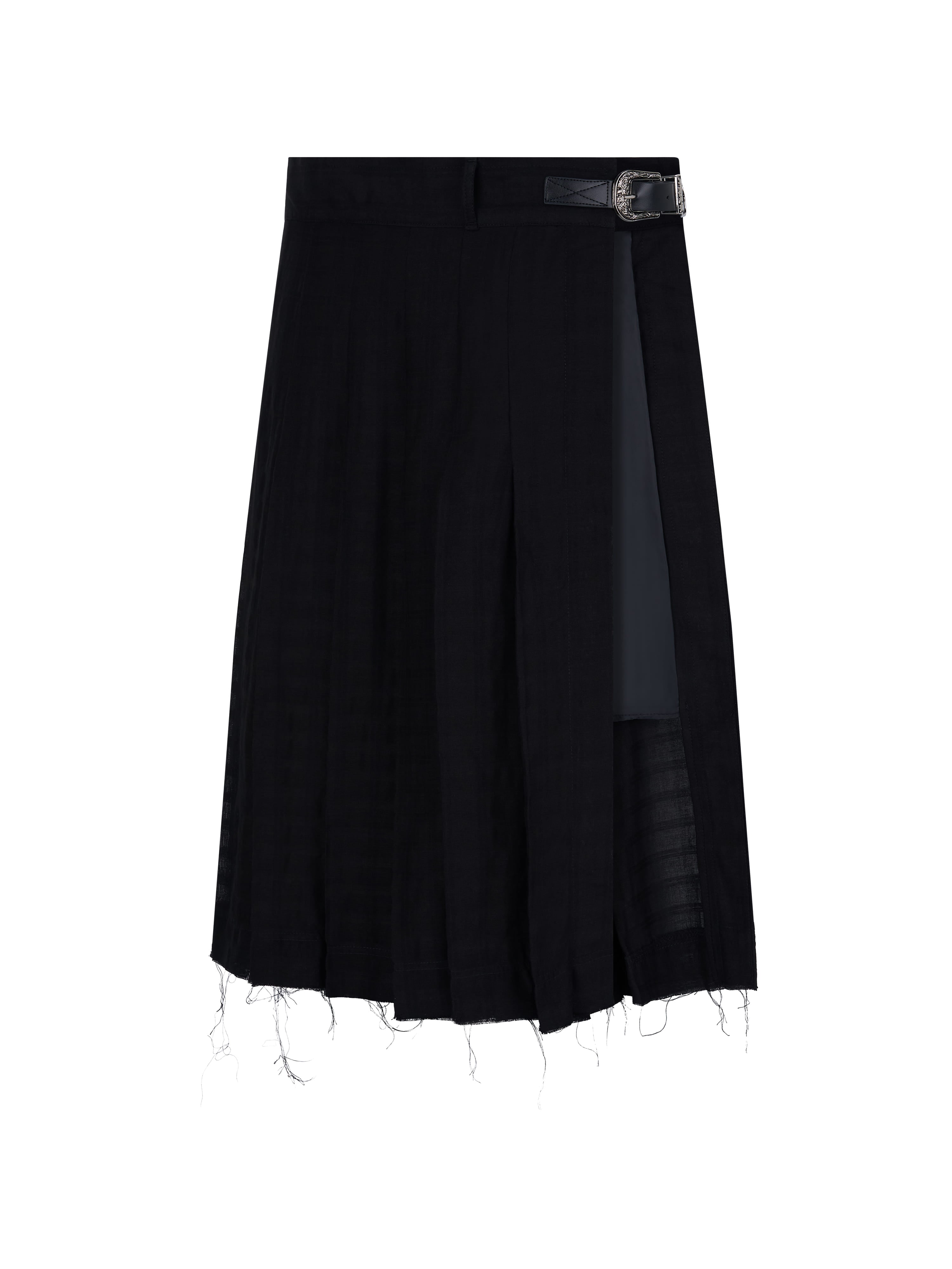 lecyto-ss-25-layered-pleated-check-skirt-black-black-s