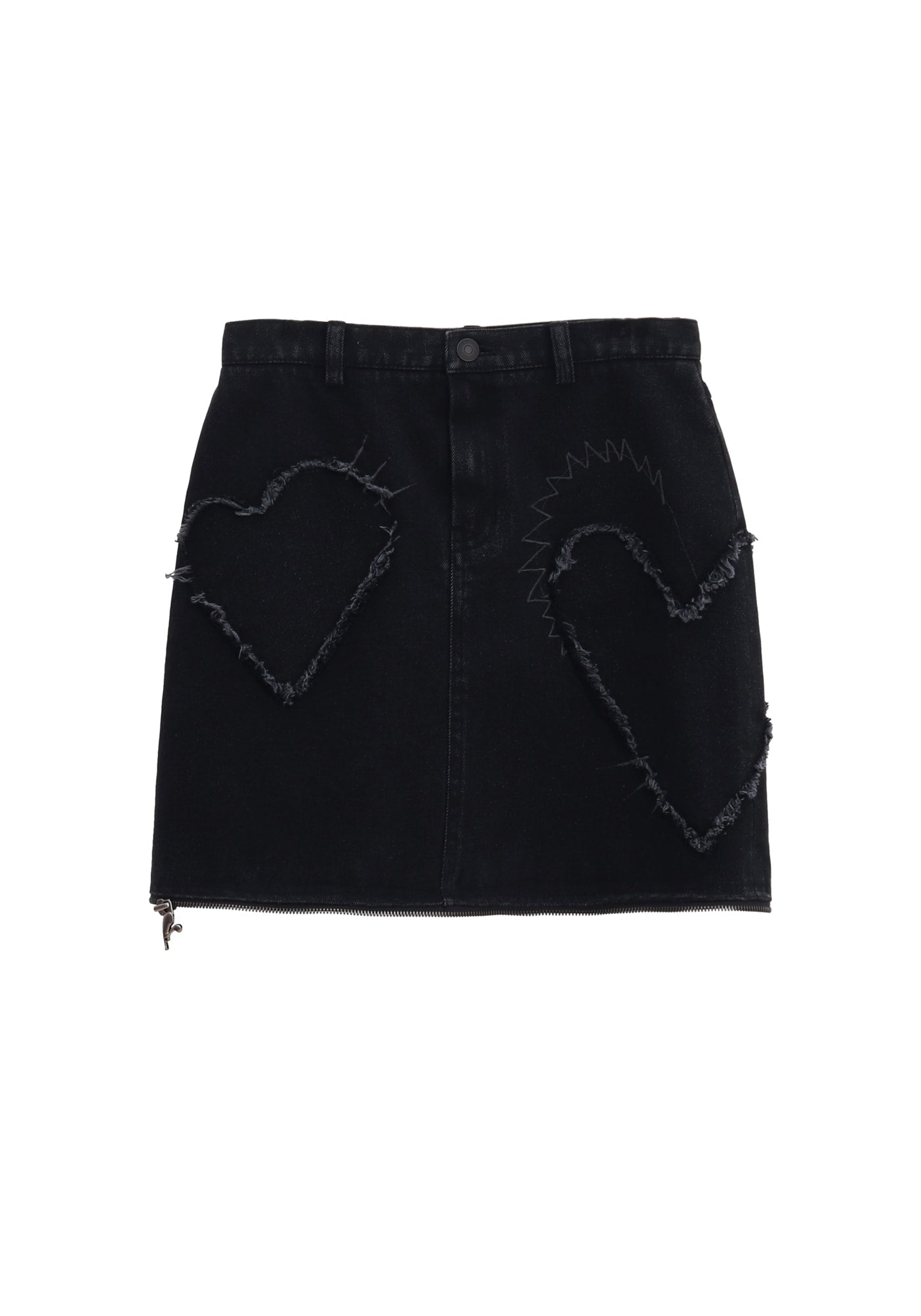 reheat-ss-25-heart-drawing-denim-skirt-black-s