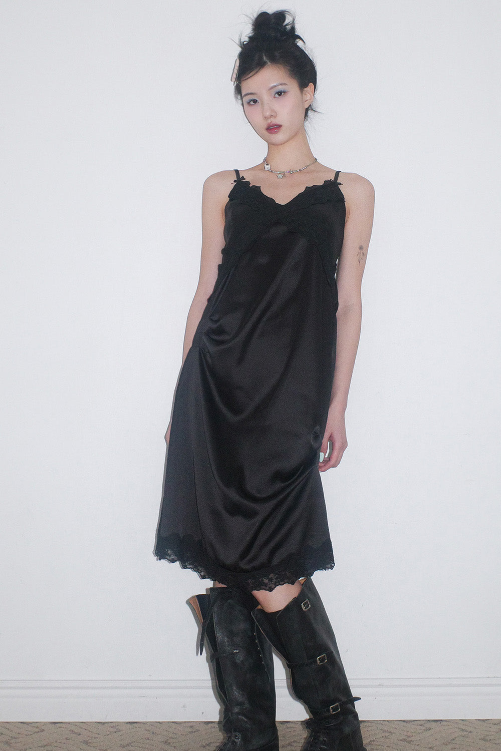 fakiii-ss-26-fakiii-ribbon-pintuck-slip-dress-black-black-s