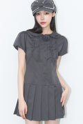 illigo-ss-26-rose-pleated-mini-dress-charcoal-charcoal-s