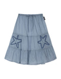 ugly-shadow-ss-25-star-shirring-skirt(blue)