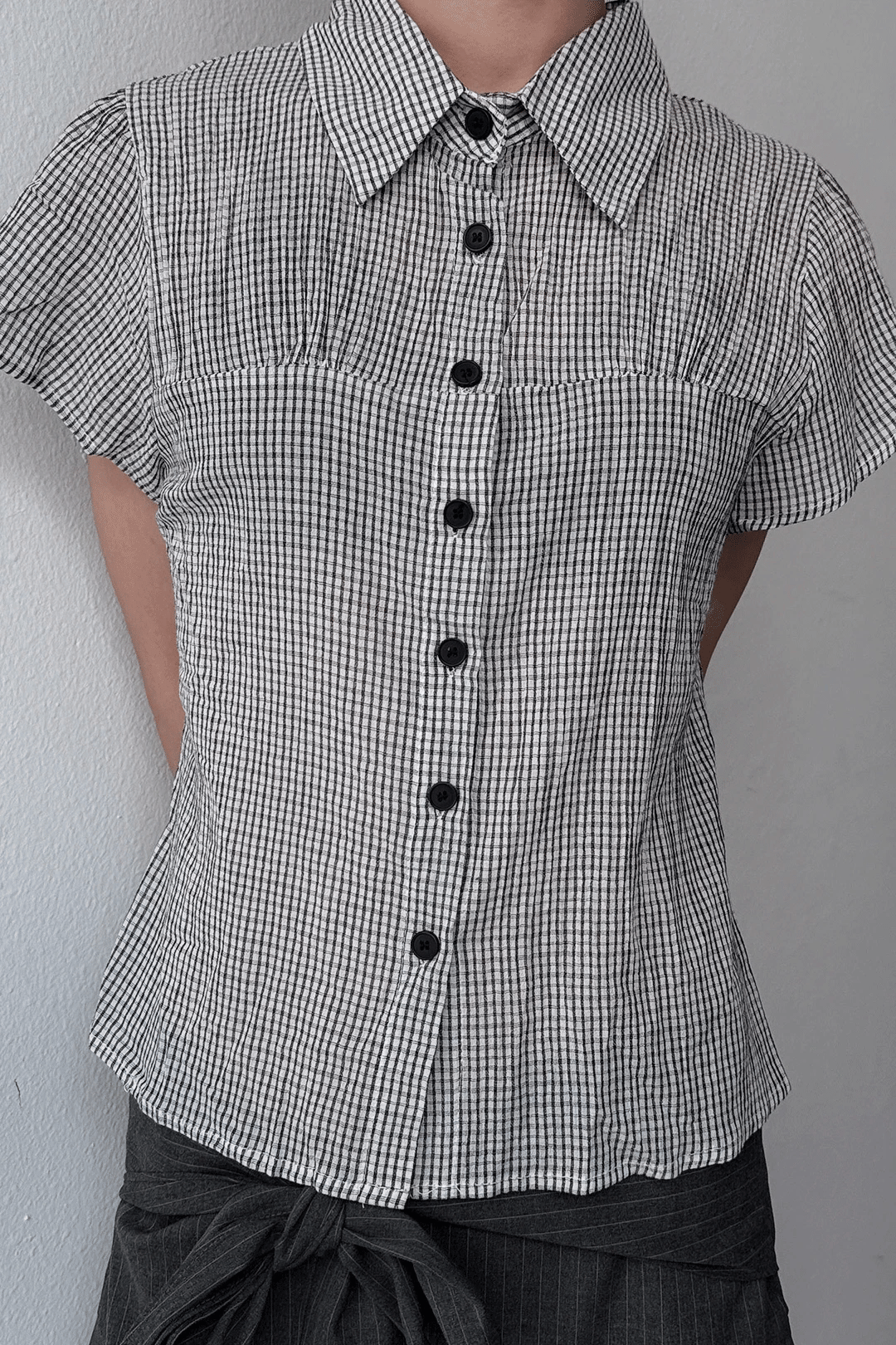 woohwa-ss-26-gingham-check-puff-shirt-black-black-s