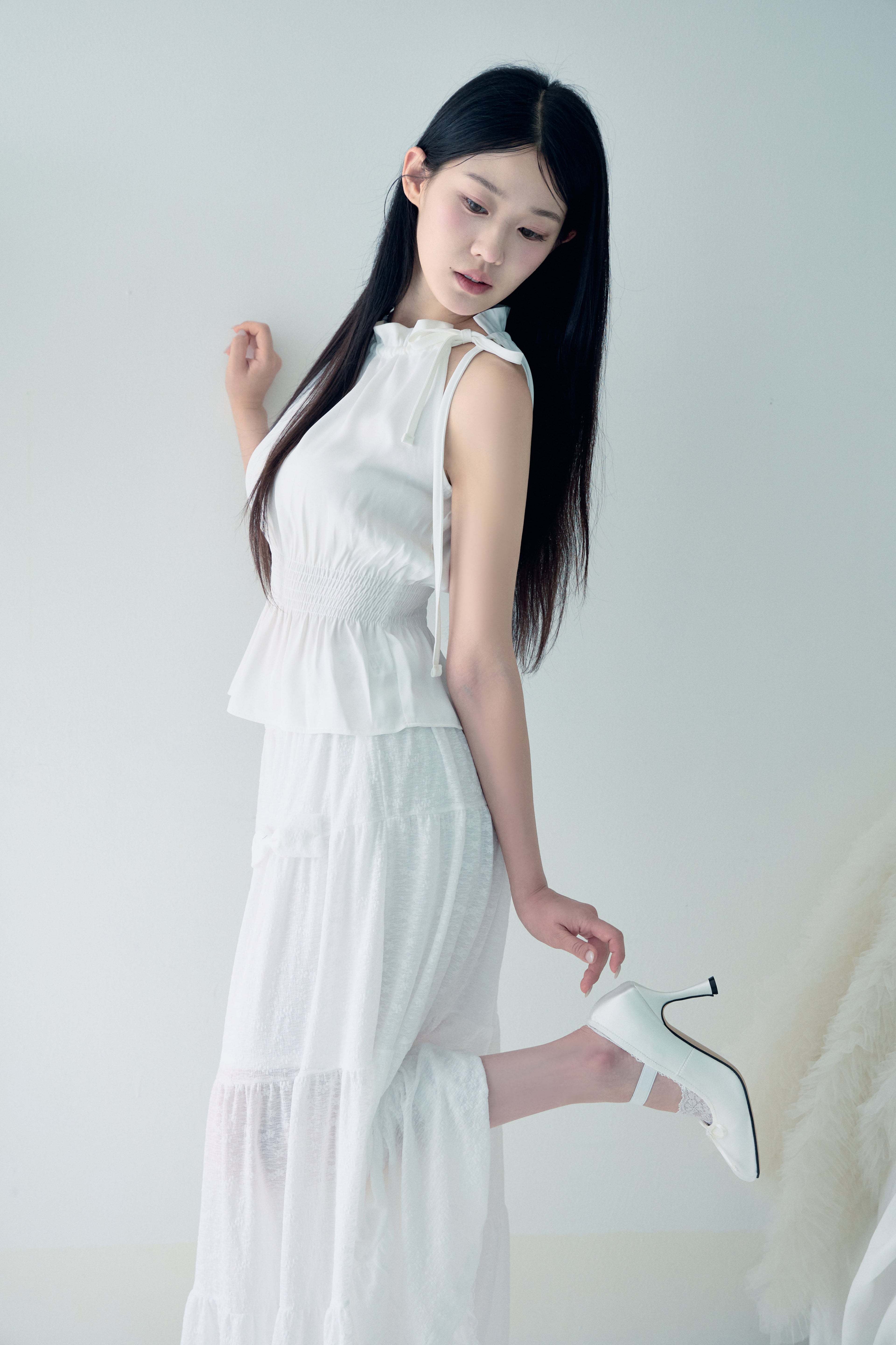 DAYNEE Sophia halter blouse Ivory