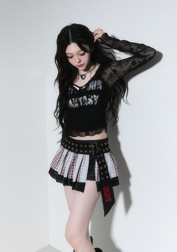 cherryquiri-ss-25-seethrough-v-neck-shirring-sleeve-black